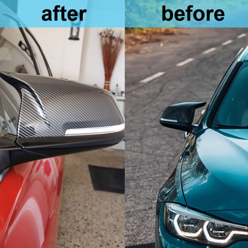 CLIO Door Rearview Mirror Cover Cap Replacement for BMW F20 F22 F23 F30 F31 F32 F33 F36 F87 M2 X1 E84 (Carbon Fiber) - Image 5